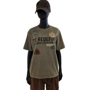 [지프](남여공용)가먼트다잉 와펜프린트 반팔티셔츠(JR2TSU206)