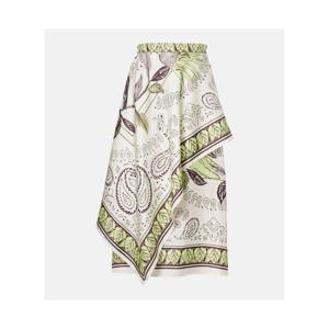 토리버치 프린트 실크 스커트 P01153144