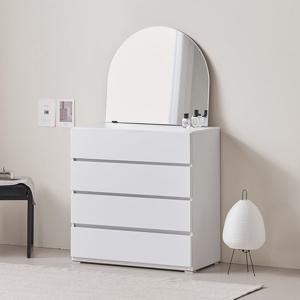 마리메종 세이디 800 4단 속깊은 서랍장+거울 화장대_착불