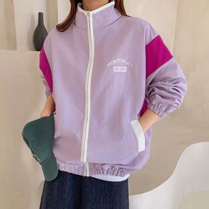 [올리비에스클로젯]컬러 배색 하이넥 집업 점퍼_O2603JP002A