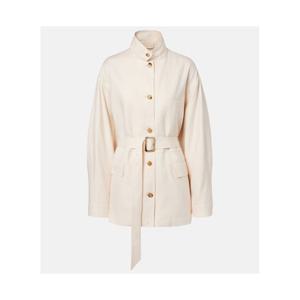 로로피아나 벨티드 리넨 울 재킷 P01173106