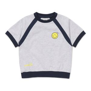 [래핑차일드](모다진주) 배색 반팔 맨투맨 MG 86319-332-30_JJ