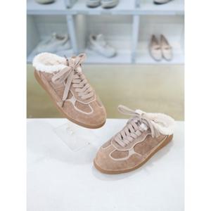 [코디엘루]털안감 가죽 데일리 겨울 뮬 블로퍼 4cm CDMD501042