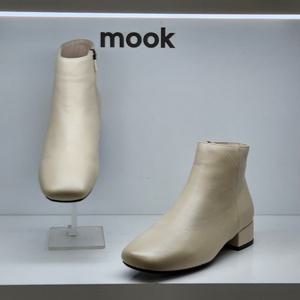 [무크]여성 심플 스퀘어 앵클 단화 부츠 322613 AQ HGHI2SD