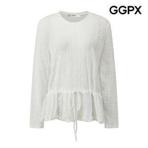 GGPX  플로럴 노카라 스트링 블라우스 (GQ3SH014F)