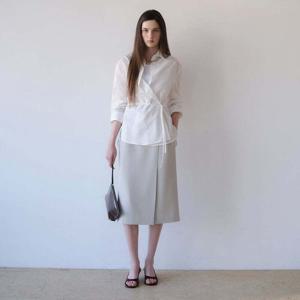 플라스틱아일랜드  (PS2WS363) 뒤 밴딩 랩 스커트