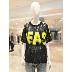 [르니앤맥코이]큐빅 레터링 레이스 펀칭 티셔츠 MN06TS009FJY