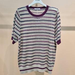 라티움 HC34 신축성좋은스트라이프배색캔디소다 여름니트 T2623sw04