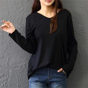 [강물처럼]빅사이즈사랑해요 w076L211 브이넥여유핏긴팔티 WW (9