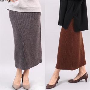 [강물처럼]빅사이즈사랑해요 3778L301 골지니트롱스커트 WW (946