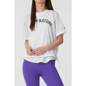 [25SS] [코오롱스포츠]여성 그래픽 메쉬 레이어링 반팔 티셔츠 TVTCM25652OWH