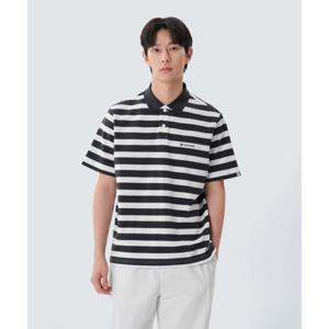 스노우피크 SNOWPEAK APPAREL 코튼 스트라이프 폴로 티셔츠 (S25MMFPS49) Navy S25MMFPS49NY 337706