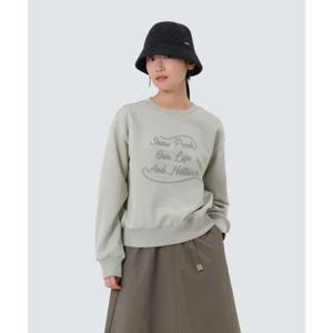 스노우피크 SNOWPEAK APPAREL 여성 레터링 세미크롭 맨투맨 (S25FWFHT63) Mint Khaki S25FWFHT63MK 337808