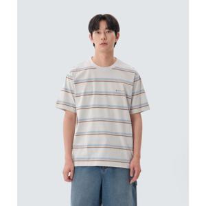 스노우피크 SNOWPEAK APPAREL 코튼 스트라이프 반팔 티셔츠 (S25MMFTS49) Camel S25MMFTS49CL 337700