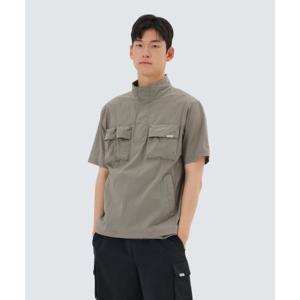 스노우피크 SNOWPEAK APPAREL 루트 스탠드넥 반팔 아노락 (S25MMRAN64) Khaki Gray S25MMRAN64KG 338378