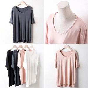 [강물처럼]위쉬몰 WW 하이스판U넥-T(1733H307) 빅사이즈 (105089