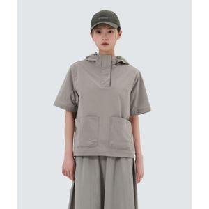 스노우피크 SNOWPEAK APPAREL 루트 여성 후드 반팔 아노락 (S25MWRAN69) Fog Gray S25MWRAN69FG 338418