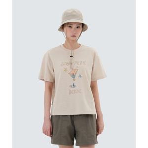 스노우피크 SNOWPEAK APPAREL [ X 헤르시] 여성 세미크롭 반팔 티셔츠 (S25MWFTS59) Light Pink S25MWFTS59LP 337918