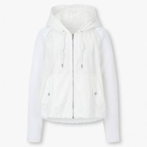 보브 니트 슬리브 후디드 점퍼