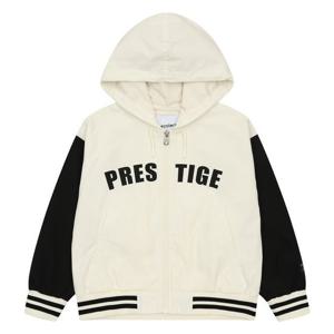 [에꼴리에]여아 배색 레터링 후드 점퍼 24A0153_BE