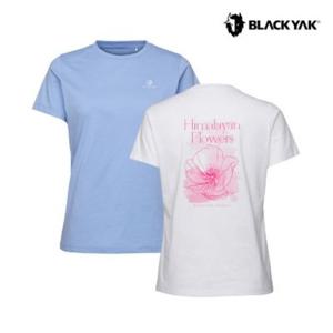 여성 여름 기능성 등산 러닝 티셔츠 플라워 그래픽 반팔티 1BYRTMV504 GD