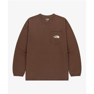 노스페이스 NT7TR50L 화이트라벨 포켓 긴팔 라운드티 LEATHER BROWN 255350