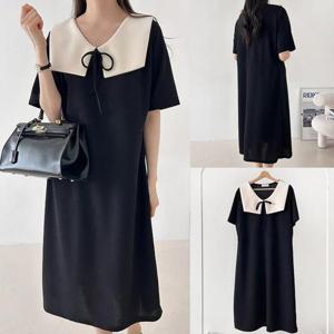 [강물처럼]위쉬몰 BS 빅카라배색끈리본원피스(U403H506) 빅사이