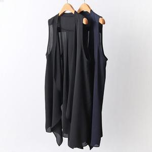 [강물처럼]빅사이즈쉬폰조끼 D935L408 나이스오픈훌롱베스트 BG