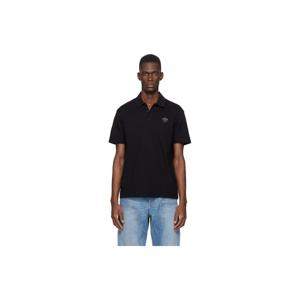 베르사체 폴로셔츠 블랙 자수 코튼 피케 폴로 셔츠 261404M212000