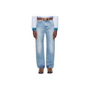 베르사체 청바지 블루 펜슬 데님 진 261404M186003