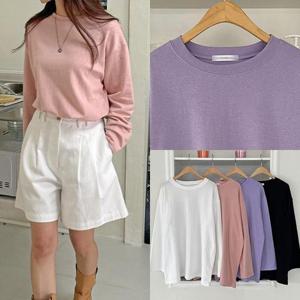 [강물처럼]위쉬몰 SS 토닝면무지루즈긴팔티(Q709H404) 빅사이즈