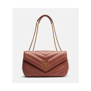 생로랑 Loulou 미디엄 레더 숄더 백 P01178918