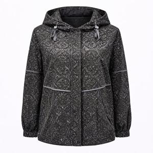 [비꼴리끄(여성)]원단 자수 후디 점퍼 B242WJ2050