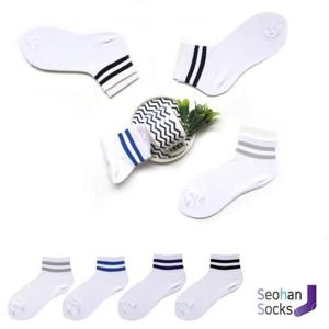 기모여자양말 에어워크 남여학생 심플링글 단목 양말 4족 SET