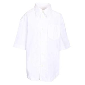 26SS AMI 쇼트 SLEEVE 와이드 셔츠 WITH CAMP COLLAR 앤 PATCH POCKET 코튼 POPLIN USH809CO0063100 TP573686530