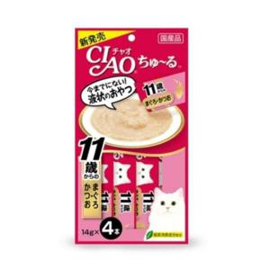 고양이사진 챠오 츄르 11세이상 참치n가다랑어 4개입 SC-74