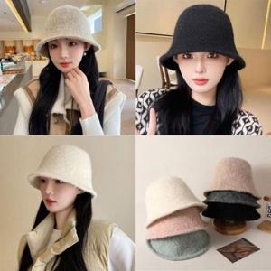 챙모자 보카시털 여성 벙거지 모자 가을 겨울 버킷햇 방한