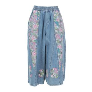 [몬테밀라노]와이드핏 꽃나염 데님팬츠 X6S54P1506A