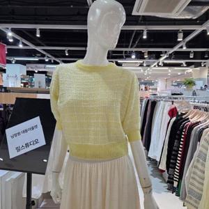 밀스튜디오 DP02 틔위드느낌의 크롭라운드니트 LS4KTB109