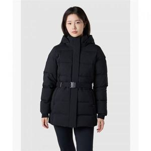 르꼬끄 여성 레귤러핏 중기장 구스 점퍼 자켓 - 블랙 QQ422ODJN1 407623