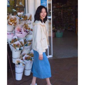 스노우피크 SNOWPEAK APPAREL 데님 롱스커트 (S26ZWFSK77) Blue S26ZWFSK77BL 404180