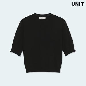 [유닛] 블랙 모데나 니트 크루넥 풀오버 UFLKCN216N-08