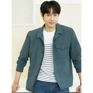 [BY파크랜드][오스틴리드]카키 셔츠형 기본에리 블루종-A1OB2411