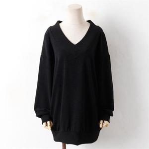 [강물처럼]빅사이즈사랑해요 3125L112 포근 브이 폴리 루즈 티 W