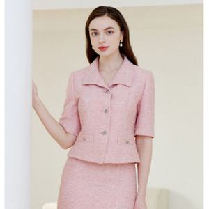 [미니멈]카라 크롭 7부 자켓 (MZBAWJ3340 LP)_IC