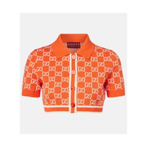 구찌 GG 크롭 코튼 자카드 카디건 P01119183