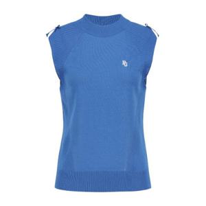 파리게이츠골프조끼 NQC 521E2SV501_BL 여성 숄더 트임 리본 니트 베스트