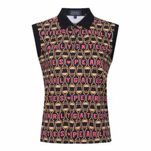 M 파리게이츠골프민소매 NQC 521D2TO504_PK 여성 로고 패턴 칼라 슬리브리스 탑