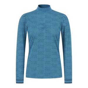 M 파리게이츠골프긴팔티 NQC 521E2TI503_TQ 여성 로고 패턴 셔링 긴팔 티셔츠