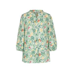 크로커다일레이디 프린트 풀오픈 블라우스 CLEMBL118